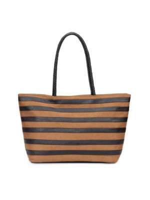 Lino Perros Women Leatherette Brown Handbag