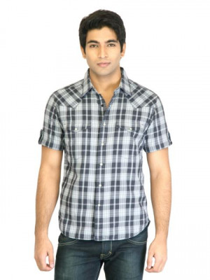 Levis Men Check Charcoal Shirts