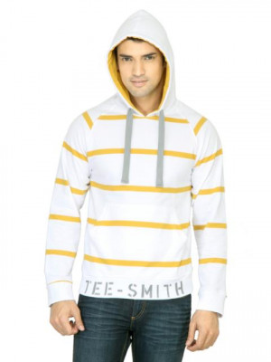 Classic Polo Men Striped White Sweatshirt
