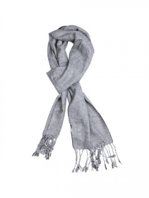 Turtle Check Men White Scarf