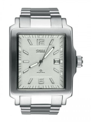 Maxima Ssteele Men White Watch