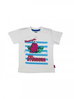 Mr.Men Boys Hmmph White T-shirt