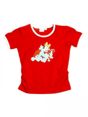 Disney Kids Girl's Red Round Neck Kidswear