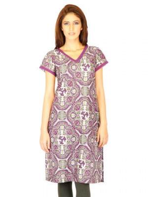 W Women Printed Pink Kurtas