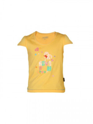 Doodle Girls Printed Yellow Top