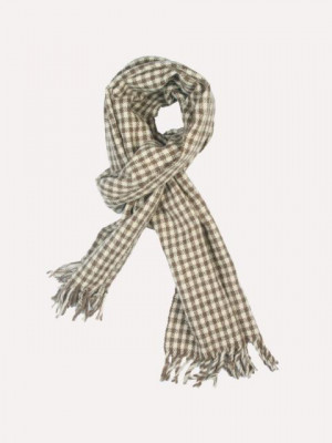 Reid & Taylor Men Check Cream Muffler