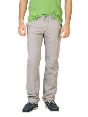 Probase Men Check Grey Trousers