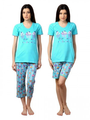 SDL by Sweet Dreams Women Blue Night suits
