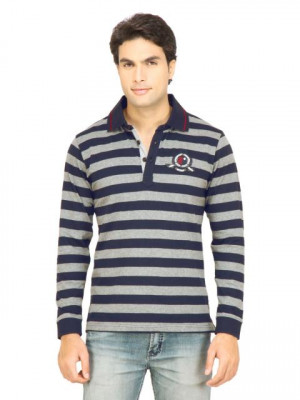 Spykar Blue Stripes Tshirt